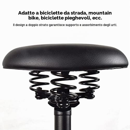 Keenso Sella per Bicicletta Senza Naso Sella per Mountain Bike Cuscino del Sedile Ammortizzante Super Morbido per Bici Pieghevole