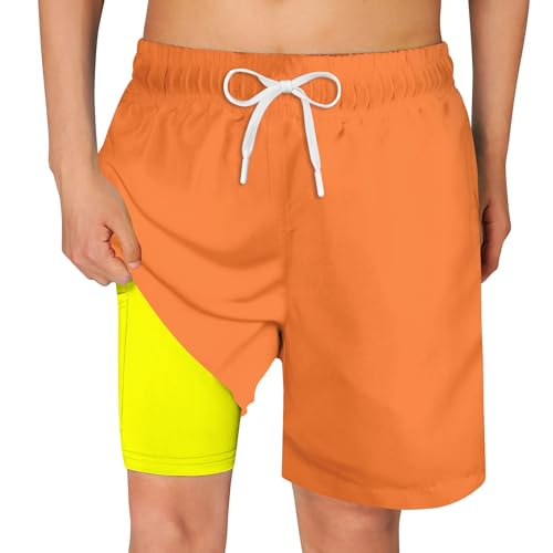 Maillot de bain pour garçons avec doublure de compression de 6 à 20 ans