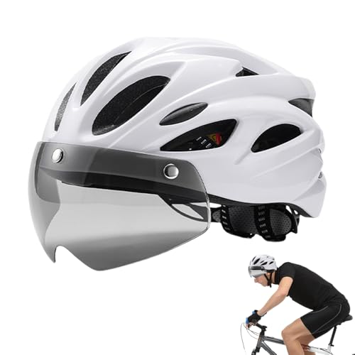 Casque de vélo de route respirant équipé d'un feu arrière LED sécurisé