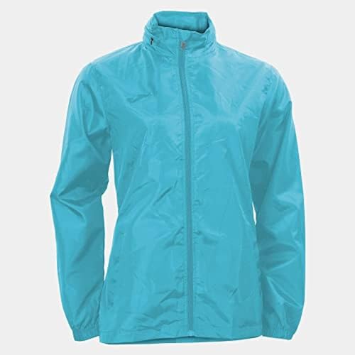 Coupe-Vent Imperméable à Capuche Intégrée pour Femme, Taille XL, Turquoise