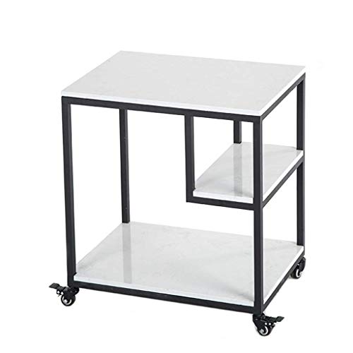 HTLLT Storage Table Tea Table Multi-Layer Wheeled Marble Coffee Table HTLLT Storage Table Tea Table Multi-Layer Wheeled Marble Coffee Table