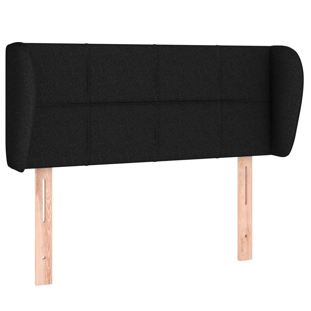 Tête de Lit avec Oreilles Excellent Soutien du Dos Décoration Intérieure Meuble de Chambre à Coucher Design Moderne et Élégant Noir 93x23x78/88 cm