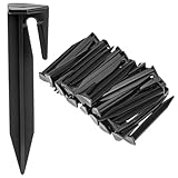 QWORK® 100 Stück Erdnägel, Kunststoff Erdnägel für Mähroboter...