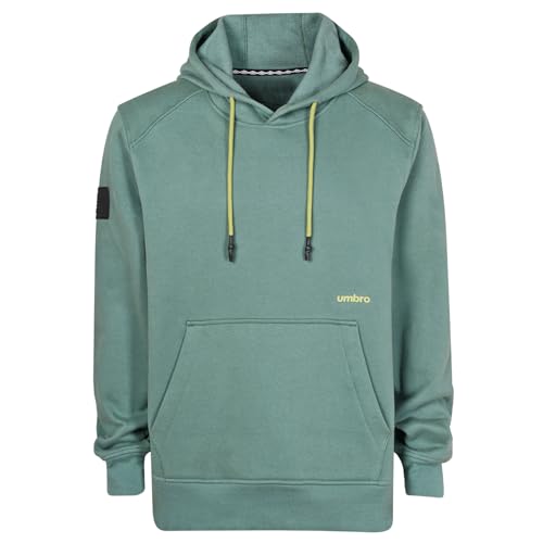 Umbro Men's Core Essential Hoodie - Stylish and Comfortable Sueded Cotton/Poly Fleece Hoodie with Printed Logo Patch