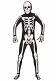 Forum Novelties I'm Invisible Costume Stretch Body Suit, Skeleton, Child Medium
