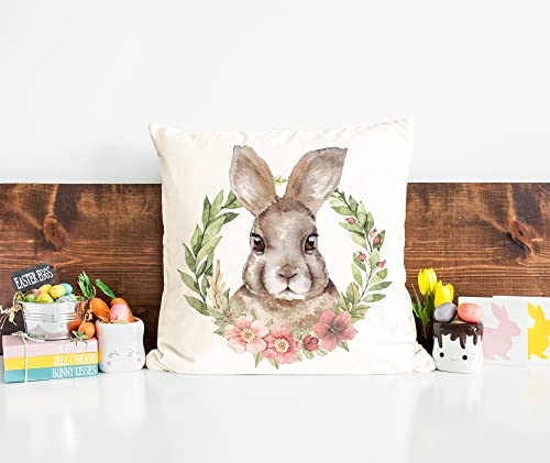 Glaring Spring Pillow Covers Easter Decorations Pillow Covers 18X18 Set Of 4 For Bunny Rabbit Home Decor Throw Pillows Cover #TOP1
