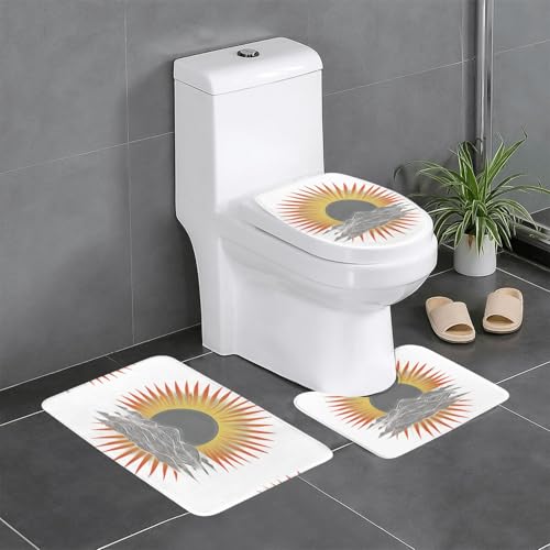 Tapis de sol de salle de bain soleil levant pour coiffeuse