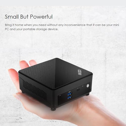 Image of msi Cubi 5 Premium Compact Desktop, 12th Gen Intel i7-1255U Processor, 16GB RAM, 1TB SSD, Wi-Fi 6, Thunderbolt 4, HDMI, DP, Windows 11 Pro, Support 4K@60Hz Triple Display for Home /Office /Gaming