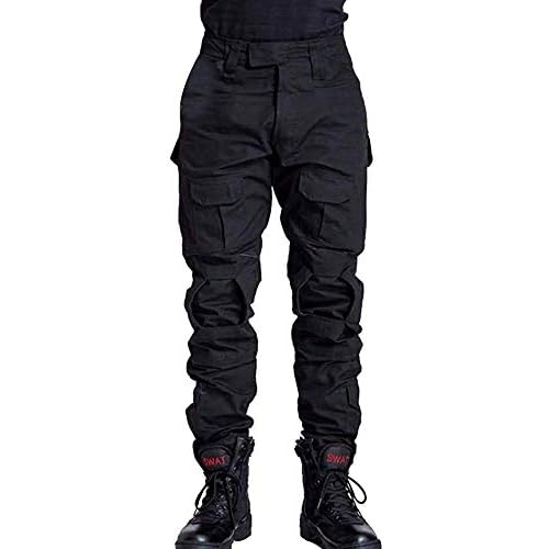 TRGPSG Men’s Hiking Pants Casual Cargo Pants Camo Work Tactical Pants with Multi Pocket