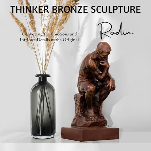 Estatua de Bronce El Pensador 9.5 pulgadas miniatura 4