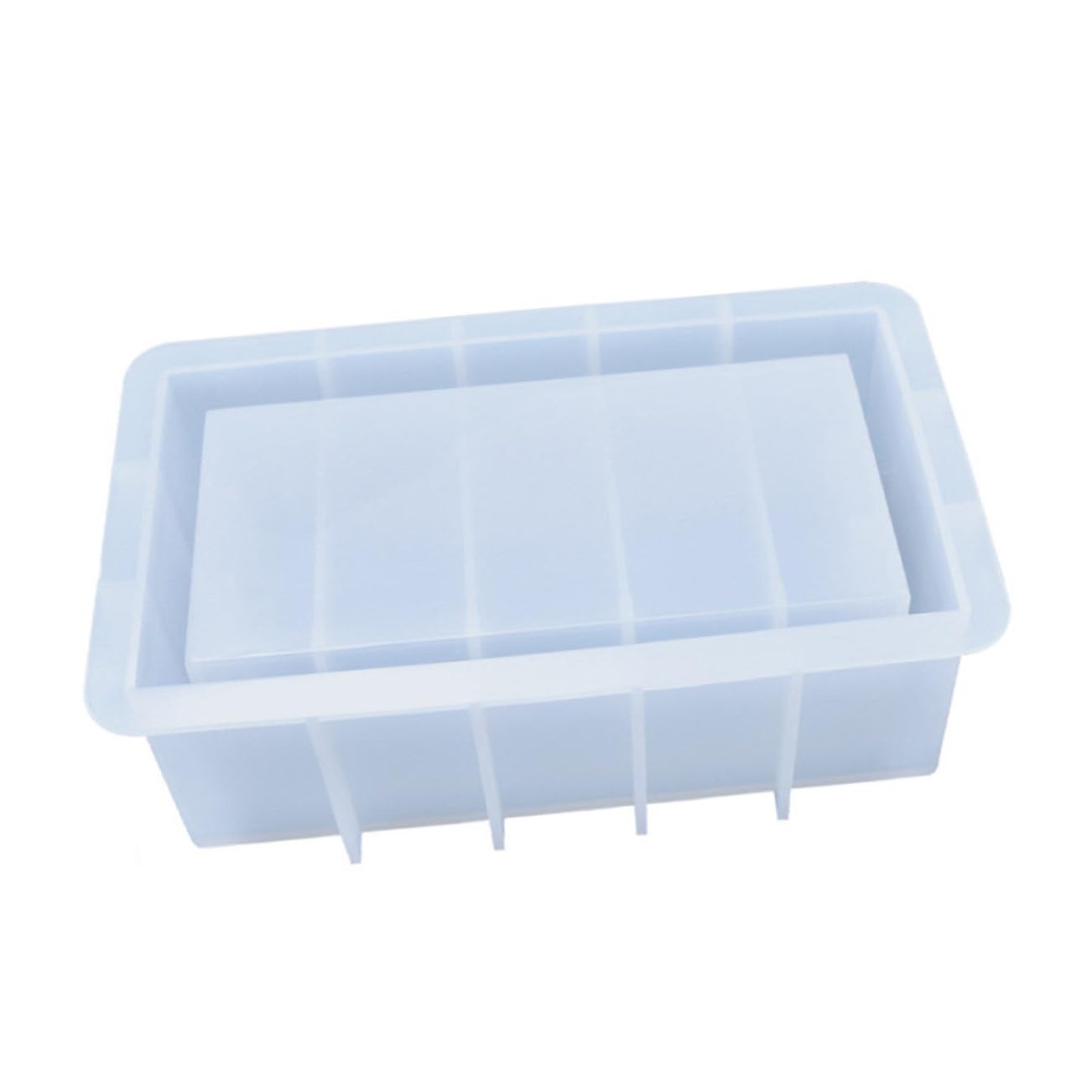 Tofficu Moule en Silicone Moule à Résine Époxy pour Boîte de Rangement DIY 1 Set Compatible Domino pour Création de Boîtiers Personnalisés pour Projets Artisanaux Fait Main