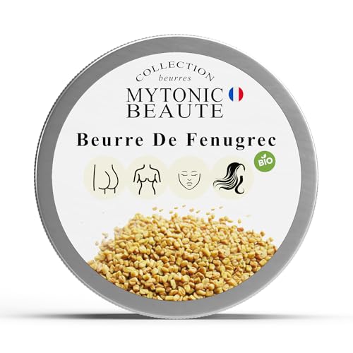Soin Corporel Beurre de Fenugrec Bio pour Poitrine, Fesses, Hanches, Acné, Cheveux et Visage125gr | Hydratant - Nourrissant | Volumisant | Concentré 25% EN...