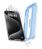 Beizun for iPhone 15 Pro Screen Protector 3-Pack: 9H Military Tempered Glass, Easy Installation, Anti-Glare Full Coverage, Anti-Fingerprint