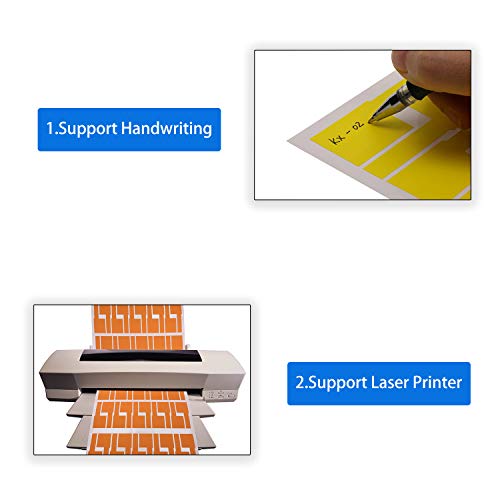 Mini Skater 240 Labels 8 Sheet Colorful Waterproof Cord Labels Tags Write On Stickers Tear Resistant Flexible Works Cord Identification Labels For Laser Printer (8 Sheet (240 Labels)) #TOP6