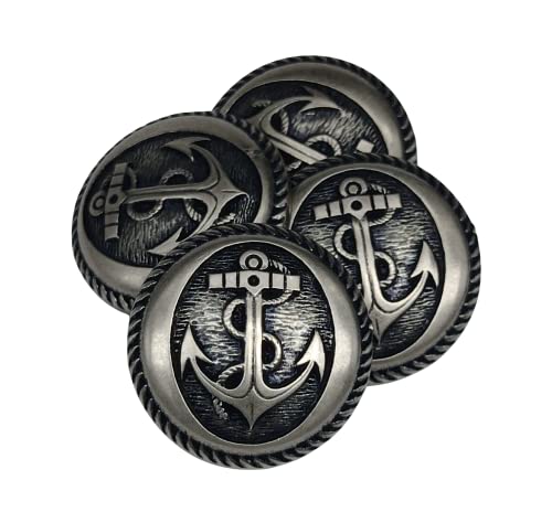 25 bottoni in argento vecchio da 23 mm.