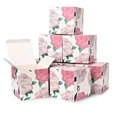 DjinnGlory 60 Pack Pink and Rose Party Favor Boxes 4x4x4 Inches, Small Paper Gift Boxes Cube Boxes for Presents, Proposal, Wedding, Birthday Parties and Small Business