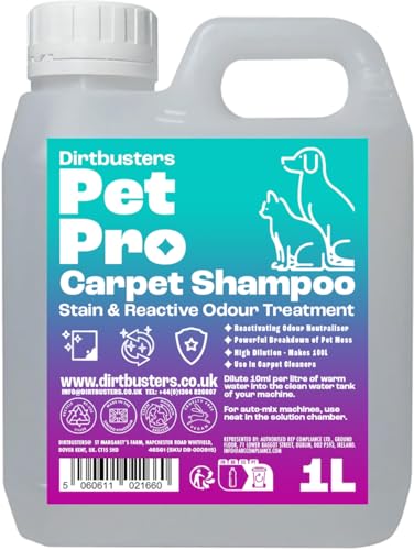 Dirtbusters Pet Pro Carpet Cleaner Shampoo Solution Stain Remover (1L)