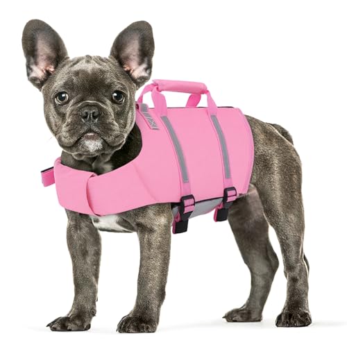 Queenmore Dog Life Jacket for Small Dogs, Dog Life Vest for Swimming