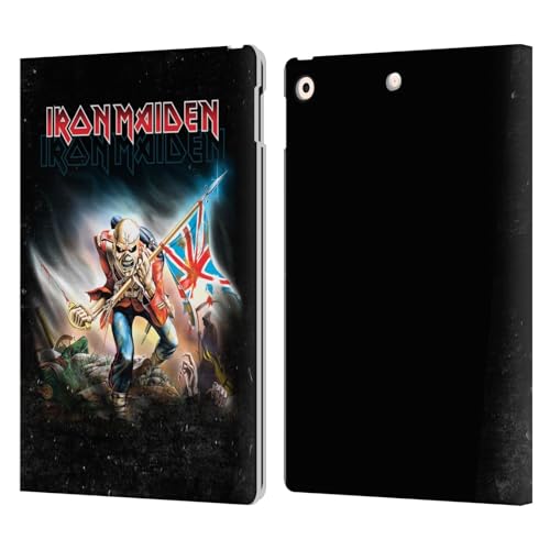 Étui iPad 10.2 cuir Iron Maiden housse portefeuille Apple 2019 2020 2021 coque de protection rigide