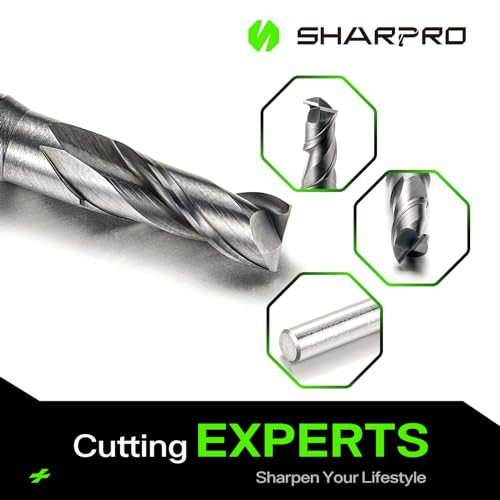 Image of 5MM End Mills 6MM Shank, 2 Flute Carbide Square Endmill with AlCrN Coated, Upcut Spiral CNC Router Bits for Alloy Steel, Metal and Stainless Steel（5PCS）