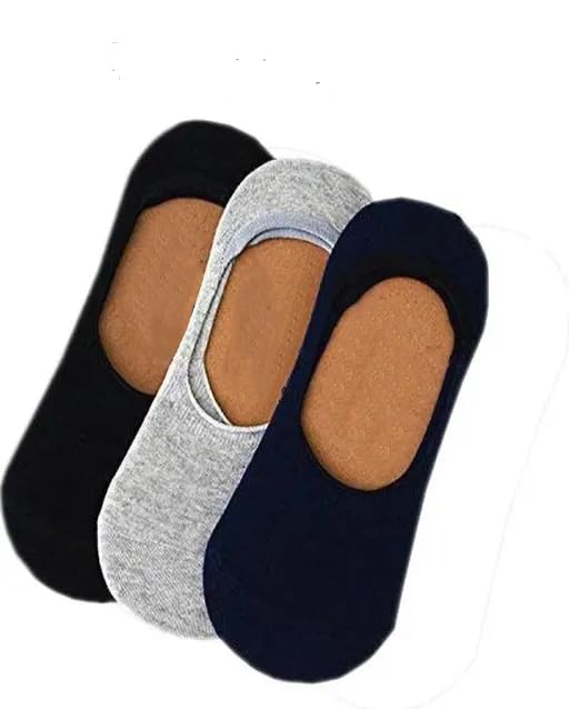 Image of Men's No Show Socks - Loafer Socks - Non Slip & Low Cut Under Ankle Invisible Socks - For Casual & Formal Wear - Soft & Stretchable - Gripped Inner
