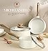 MICHELANGELO Saucepan Set with Lid, Nonstick Sauce Pan Sets with Granite Coatings, Non-Toxic Sauce Pot Sets of 3, Induction Compatible, 1Qt, 2Qt & 3Qt, White
