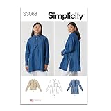 Simplicity SS3068A Misses' Top and Tunics Sewing Pattern Packet, Design Code S3068, Sizes XS-S-M-L-XL-XXL