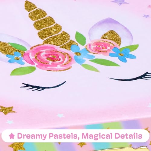 Jewelkeeper Enchanting Unicorn Musical Jewelry Box for Girls - Sparkling Rainbow Design Music Box with 2 Pullout Drawers to Store Earrings, Necklace and Bracelets - Plays The Beautiful Dreamer Tune