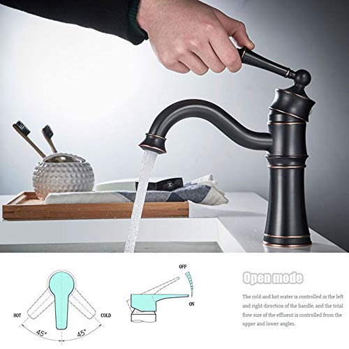 Mitigeur de lavabo eau chaude froide avec bec orientable 360