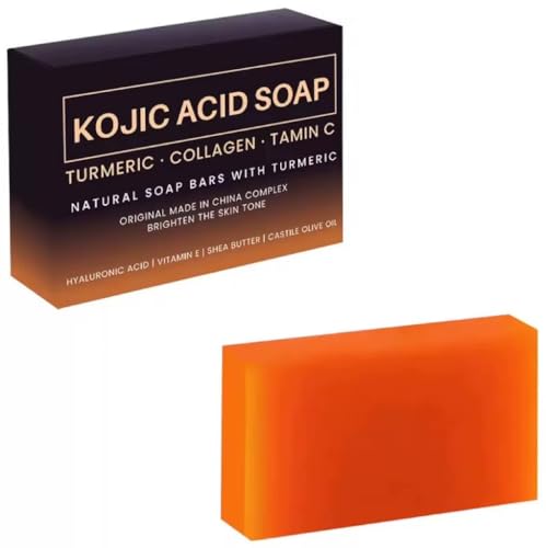 Turmeric Kojic Acid Soap Bar - Natural Dark Spot Remover & Skin B...