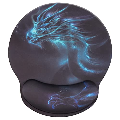 Tapis de repose-poignet,tapis de souris ergonomique avec mousse à mémoire de forme,tapis de support de poignet de souris en caoutchouc antidérapant pour les jeux de travail - dragon002