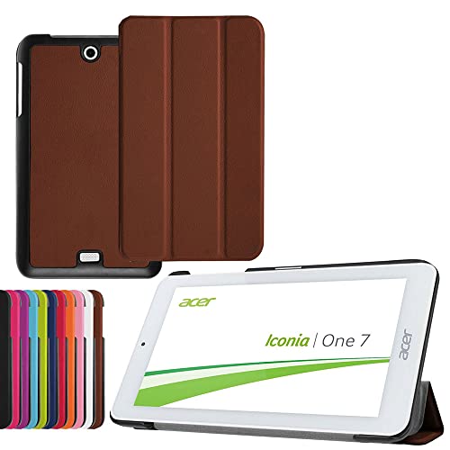 Acer Iconia ONE B1-770 �^�u���b�g��p �X�^���h�@�\�t���P�[�X �u���E�� �O�� �J�o�[ ���^ �y�ʌ^ �X�^���h�@�\ PU���U�[�P�[�X