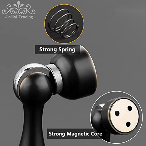 Batente de porta, batentes magnéticos para porta magnético montado na parede, preto, tampas de porta