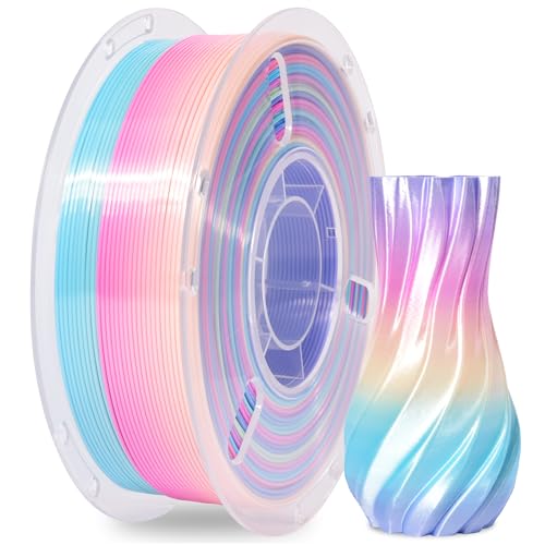 Image of RAMBERY Rainbow Silk PLA 3D Printer Filament Shiny Fast Color Change PLA Filament Neatly Wound 3D Printing Filament, 1.75mm 1kg(2.2lb)