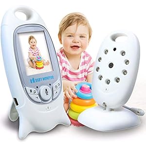 Babyfoon met camera, Smart babymonitor, intercomfunctie, digitale draadloze bewakingscamera, slaapmodus, nachtzicht, temperatuursensor, slaapliedjes babyfoon
