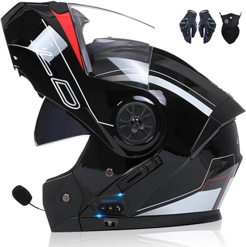 Casque de protection pour adultes modulable Bluetooth et intégral de taille L