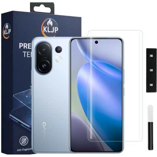 Image of Premium HD+ UV Tempered Glass Screen Protector For Vivo T4 Pro (Pack of 1) Full Adhesive UV Curved Screen Protector Case Friendly HD Clarity with installation kit