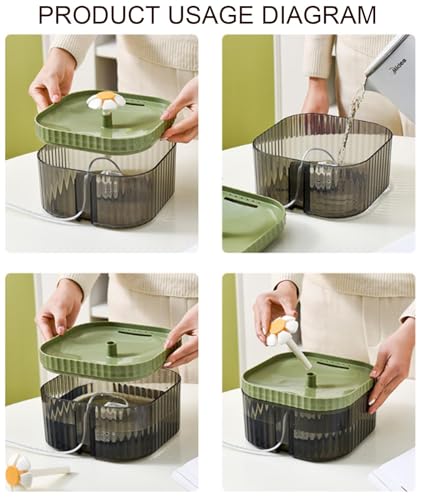 Dispensador automático de agua para gatos 2.5L miniatura 7