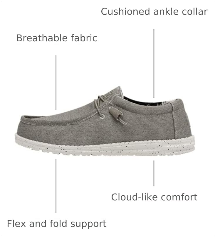 Image of HEYDUDE Men's Wally Stretch | Men's Loafers | Men's Slip On Shoes | Comfortable & Light-Weight