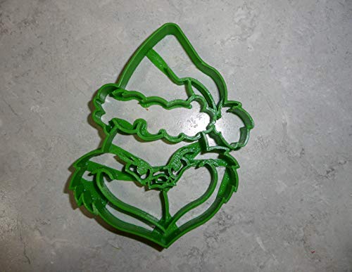 Grinch Head Dr Seuss Book Cartoon Character Christmas Movie Special Occasion Cookie Cutter Baking Tool 3D Printed Made In Usa Pr682 #TOP4