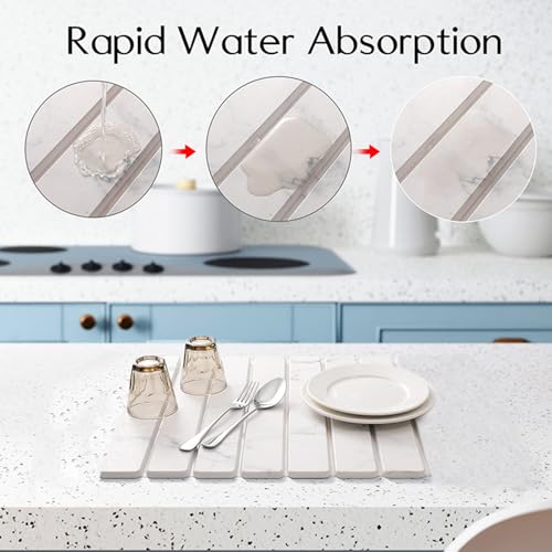 Almohadilla absorbente de diatomeas para eliminar la humedad en duchas y lavabos 3