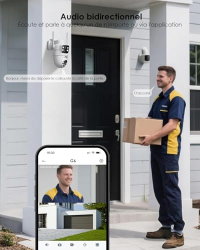 CZEview 4MP Caméra Surveillance WiFi Exterieure sans Fil Solaire, 360° – vue 5