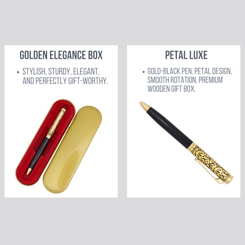 Image of Personalized Engraved Pen, Premium Metal Ball Pen with Blue Ink, Elegant Gold Finish, Smooth Writing Gift Pen for Office, Professionals, Corporate Gifting