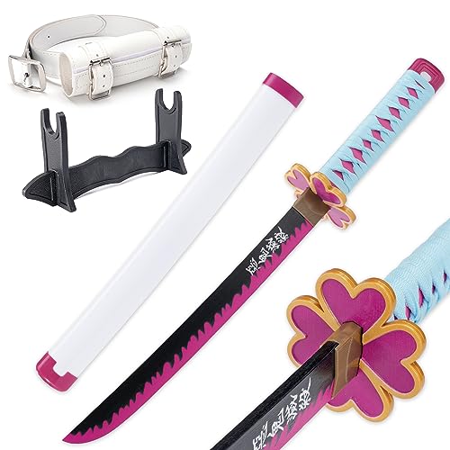 Zisu Mitsuri Sword - 23.6 Short Katana Replica for Kids - Complete with Belt Stand and True-to-Show Design - Mitsuri Sword Ideal for Display