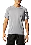 adidas Men's Climacore Climalite Althletic Mesh Shoulder Tshirt (Grey, XXL)