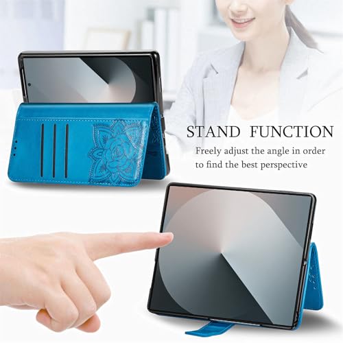 Housse Galaxy Z Fold 7 bleue avec support pour vos vidéos - 5