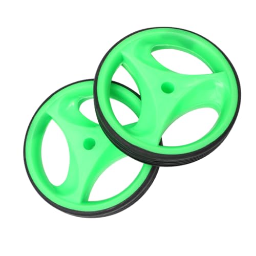 Ruedas de entrenamiento Ciieeo para bicicleta 12-20 pulgadas, ruedas auxiliares de equilibrio silenciosas con soporte verde, estabilizadores para niños y aprendizaje de ciclismo miniatura 1