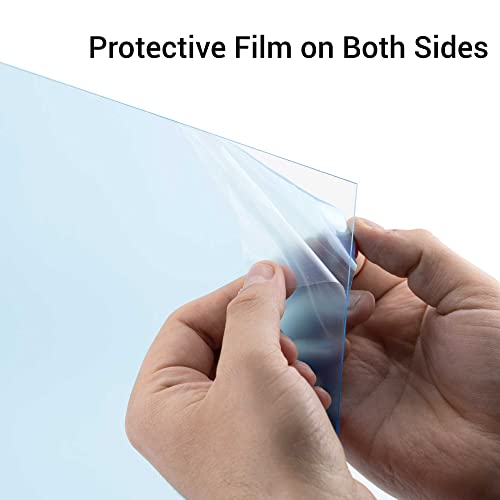 Image of 5 Pack 8 inch x 12 inch Clear Acrylic Sheet 0.04 inch Thick Plexiglass Sheet with Protective Film on Both Sides Transparent Plastic Boards for Crafts Picture Frame Glass Replacement DIY Display Projects