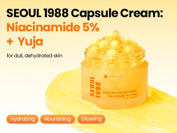 Miniatura 2 de KSECRET SEOUL 1988 Cápsula Crema Niacinamida 5% + Yuja, Para Anti-envejecimiento, Iluminación, Mejora de la Textura, Hidratación, 1.69 Fl.oz.1.7 fl