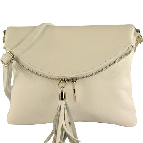 Sac à bandoulière en cuir italien T139LEDER compact contre l'encombrement